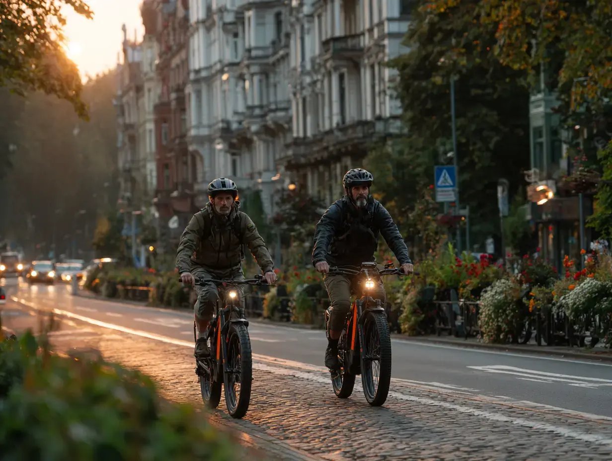 S-Pedelec vs Pedelec - zwei E-Bikefahrer auf der Straße