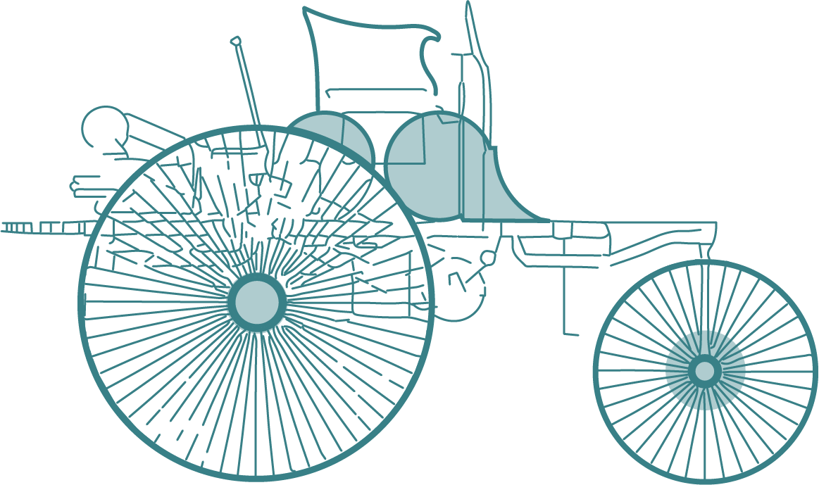 Nachzeichnung des Trouvè Tricycles