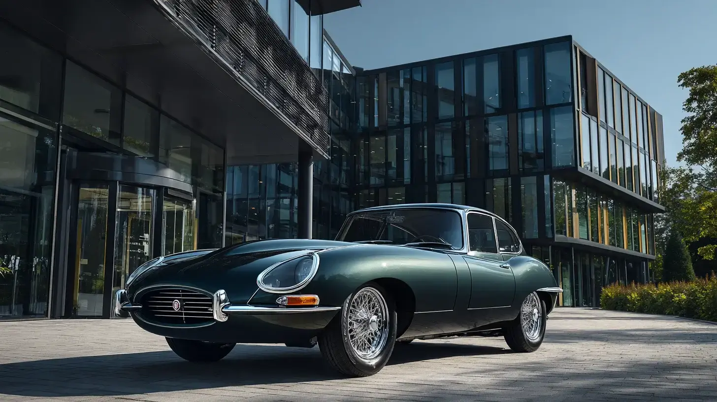 Jaguar E-Type Elektro: Der Klassiker wird zum E-Auto ; mit KI erstellt